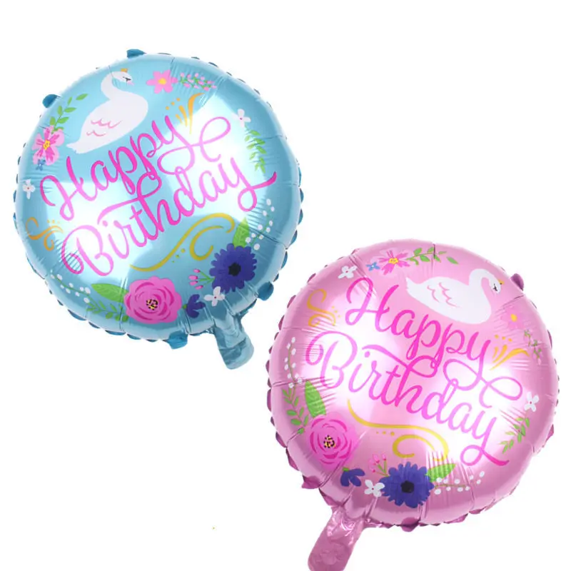 

50PC 18inch round happy birthday balloons Helium aluminium balloon birthday party decorations kids toys supplies