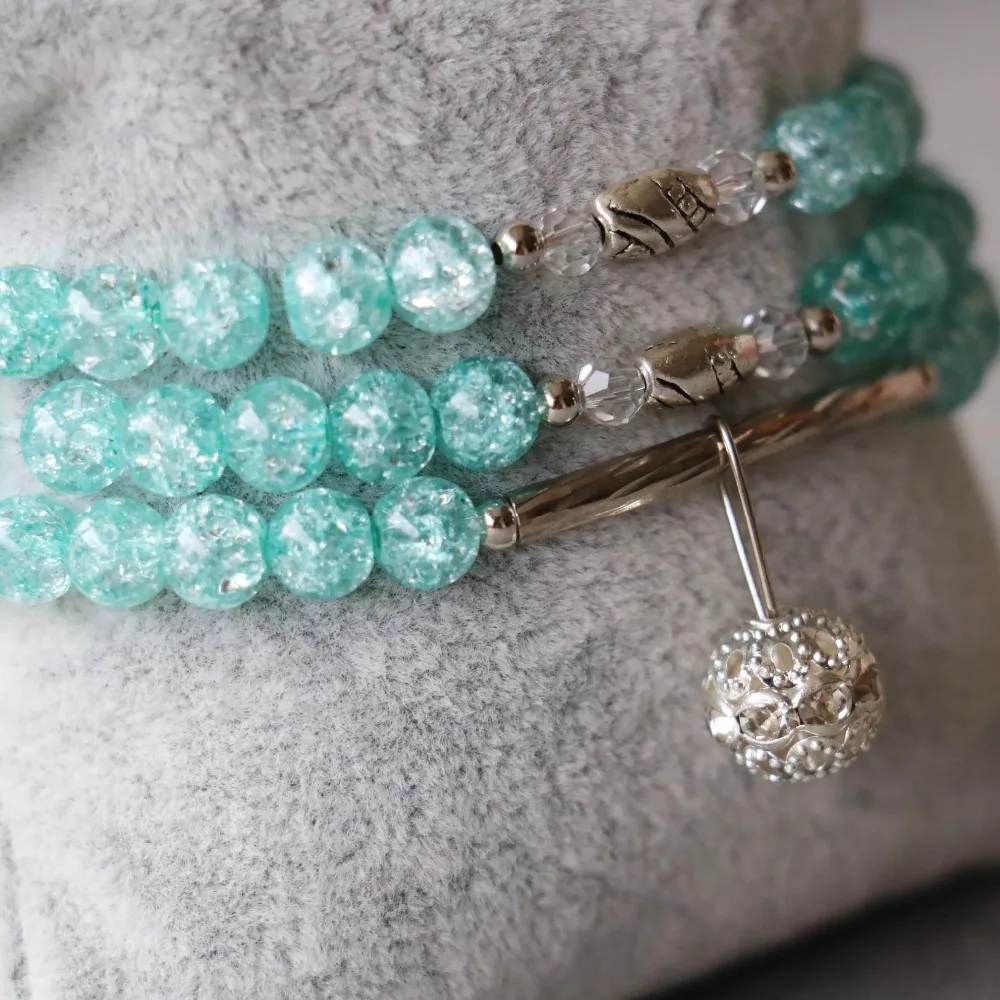 Женский многослойный браслет 6 мм из натурального кристалла|crystal bracelet|bracelet