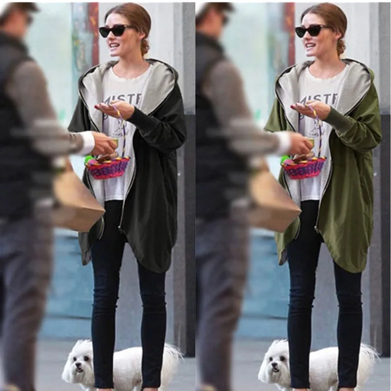 Женский длинный кардиган на молнии повседневная толстовка с капюшоном винтажная