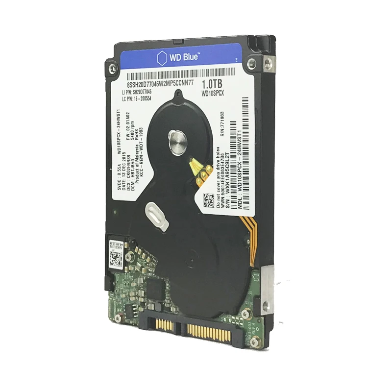 Внутренний жесткий диск WD Blue 1 ТБ 2 5 дюйма SATA III 1000 ГБ HD 6 ГБ/сек. 16M 7 мм 5400 об/мин WD10SPCX