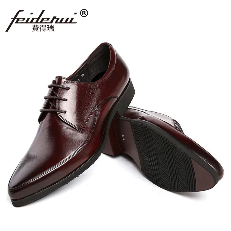 Туфли мужские классические на платформе натуральная кожа заостренный носок