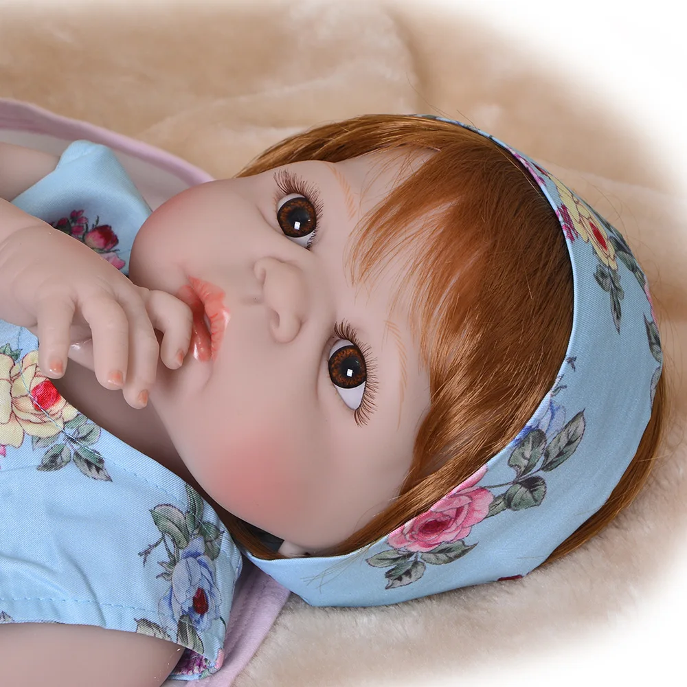23 &quotполностью силиконовая кукла для новорожденной девочки игрушка маленькой 57
