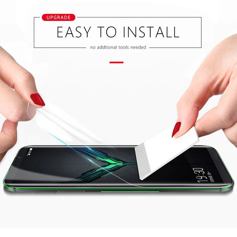 CHYI 3D изогнутая пленка для xiaomi black shark 2 Helo защита экрана полное покрытие нано Гидрогелевая пленка с инструментами не закаленное стекло