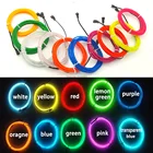 GZYUCHAO EL 2,3 мм Неоновый свет сценический костюм декоративный неоновый светодиодный светильник Гибкая EL трос Трубка