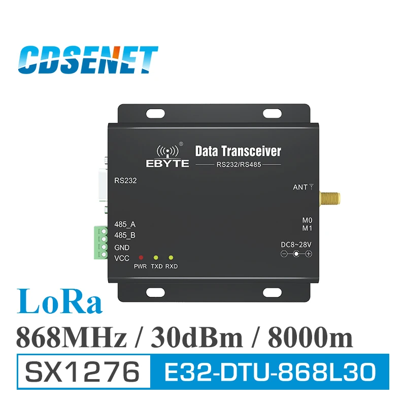 868 МГц LoRa SX1276 RS485 RS232 длинный диапазон Радиотрансивер E32 DTU(868L30) CDSENET ДМВ модуль DTU с - Фото №1