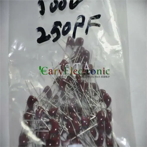 Оптовая продажа 100 шт. длинные Слюдяные Конденсаторы 500 пФ в|capacitor 500v|capacitor silver