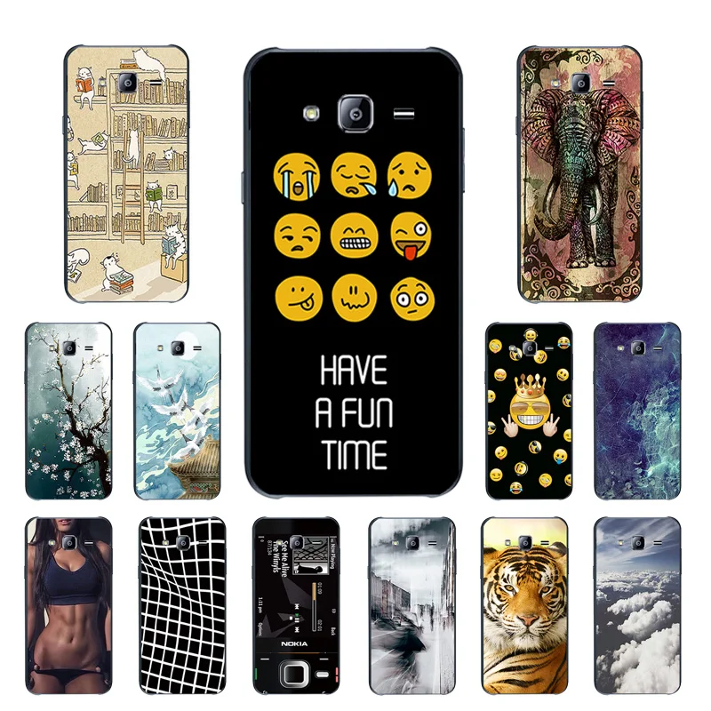 Soft Case for Samsung J7 2015 TPU Silicon Back Cover Phone Cases J700H J700F J700 Expression Printing Bag |