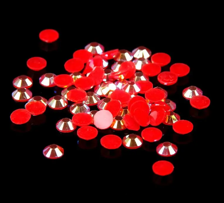 Блестящий красный Желейный камень для рукоделия 2 мм 3 4 5 6 цветные стразы из смолы
