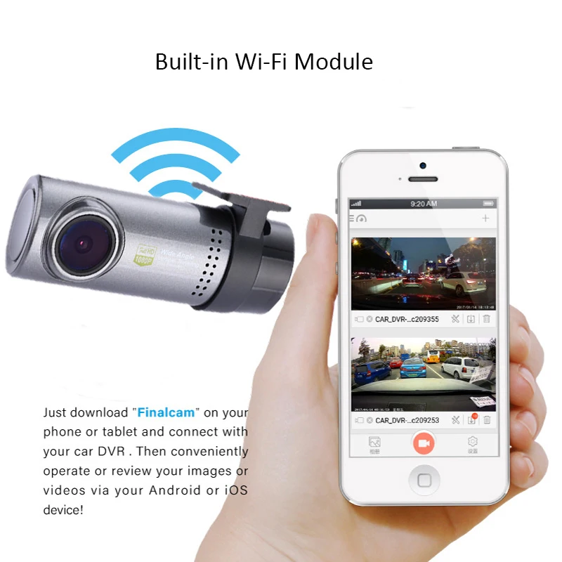Мини Автомобильный видеорегистратор Wi Fi 1080P Full HD Автомобильная камера Скрытая
