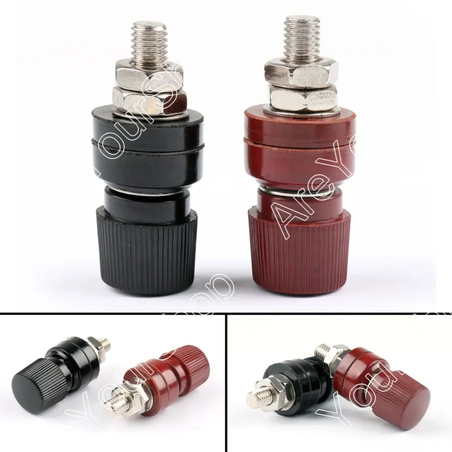 

Areyourshop Sale 20 PCs 555 80A Binding Post Socket For Power Amplifier Terminal AC Power Audio Adapter