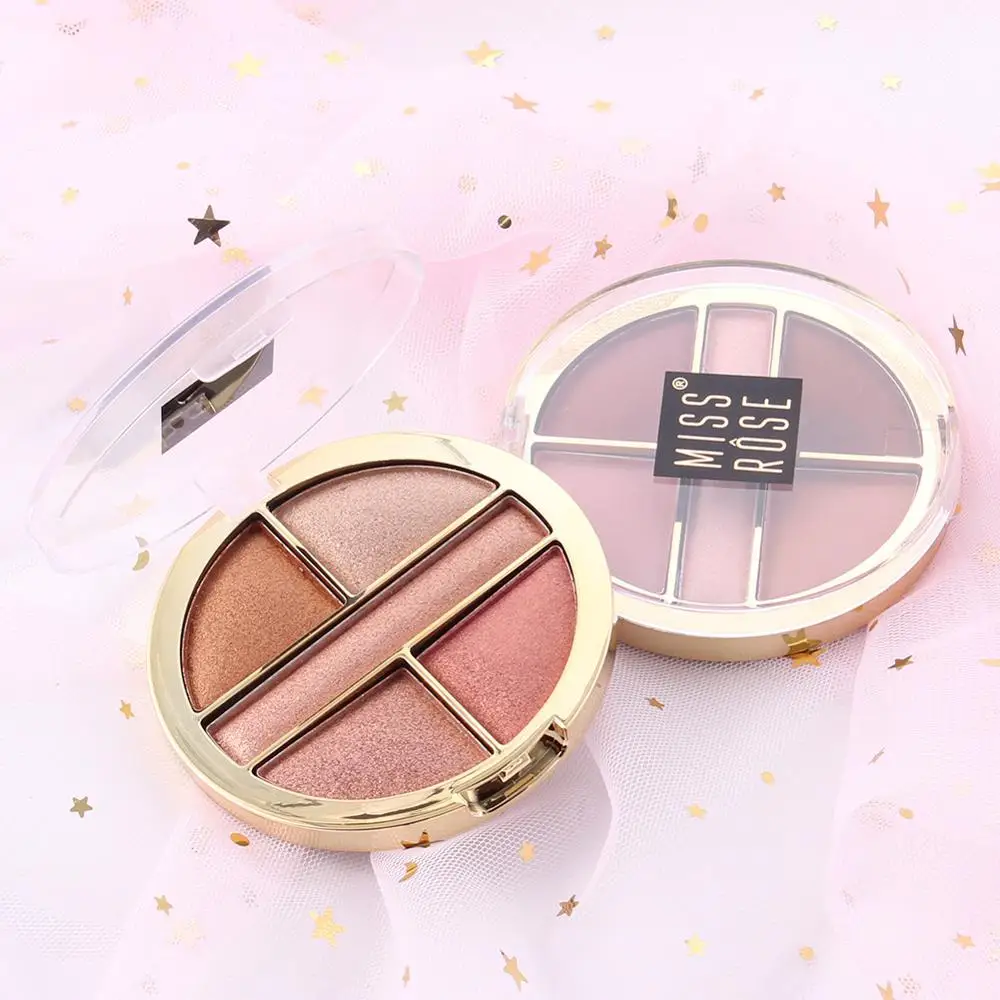 5 цветов Палитра теней отблеск матовые тени для век Алмазный Сияющий Блеск Пудра