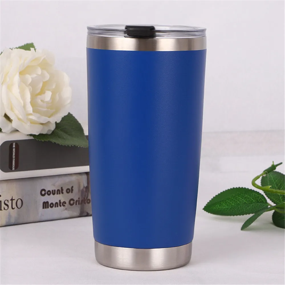 600ml/20oz Stainless Steel Tumbler Vacuum Double Wall Insulation Travel Mug Cold Preservation Coffee Cup | Дом и сад