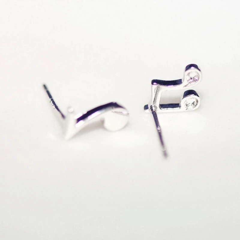 

Sole Memory Cute Mini Notes Creative Wild Simple Personality 925 Sterling Silver Fashion Female Stud Earrings SEA455