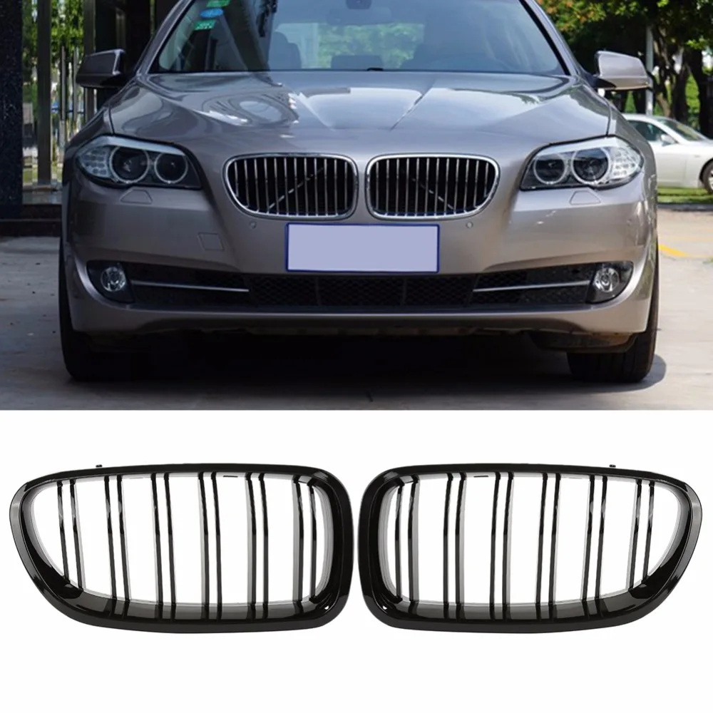Для BMW 5 series F10 F11 F18 черный глянец передняя Спортивная решетка для почек гриль 2010 2011
