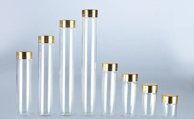 

300pcs 15ml 30ml 40ml 50ml 60ml 80ml 100ml 110ml Empty glass bottle Mini glass essential oil bottle Tiny Vials Diameter 30mm