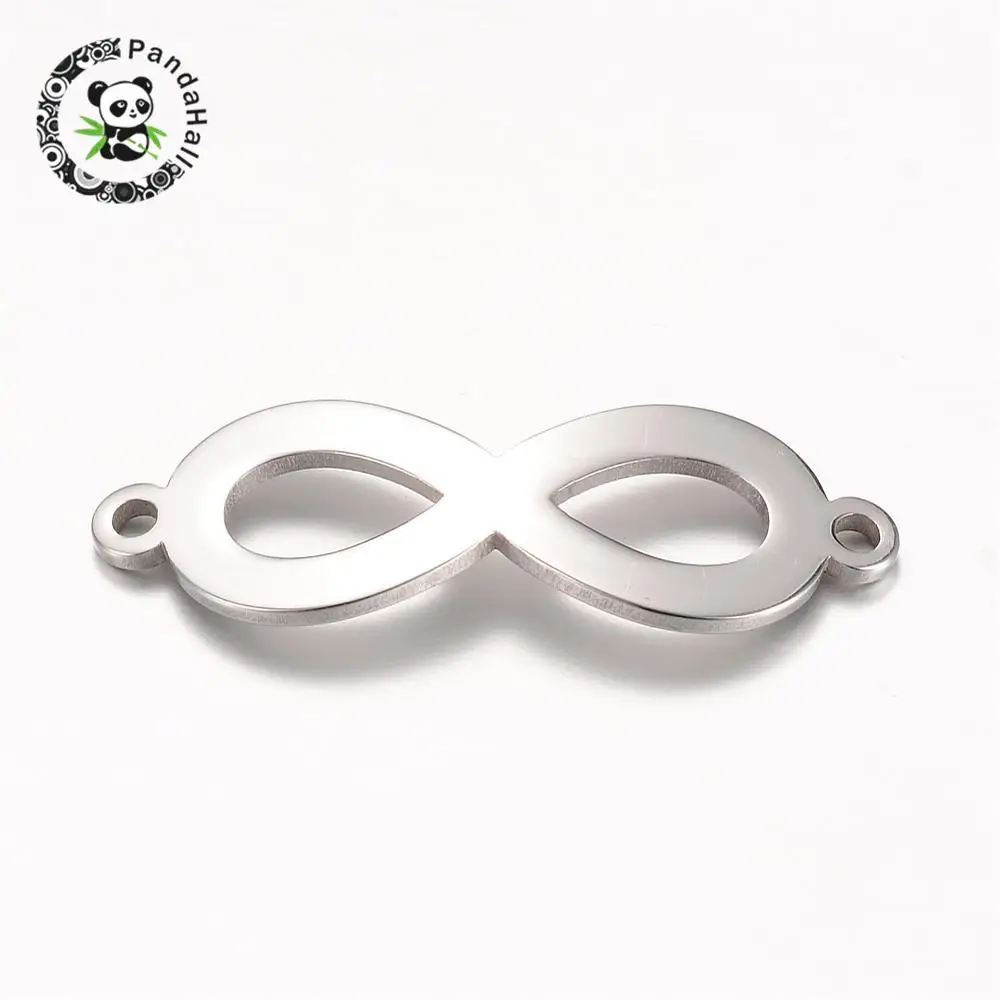 201 Звенья из нержавеющей стали бесконечность цвет 28 5x9 5x1 мм отверстие: 1 5 мм|stainless