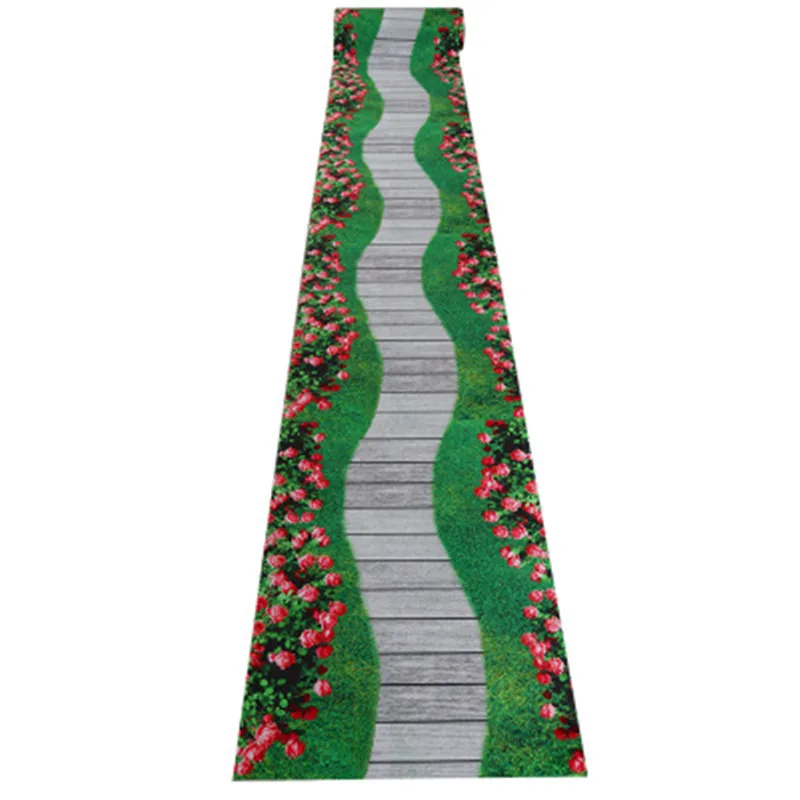 

Green Grass Runner Rug Stair Carpet Mat 3d Carpets Hallway Rugs Hall Porch Balcony Carpet Hotel Restaurant Cinema Floor Carpets