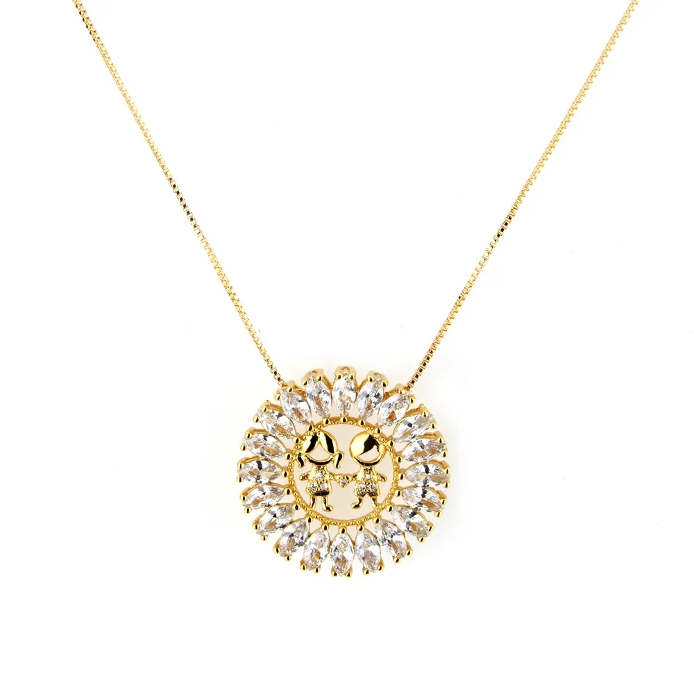 SUNSLL 2 цвета медный кубический цирконий диаметр мальчика и девочки 7 см круглый