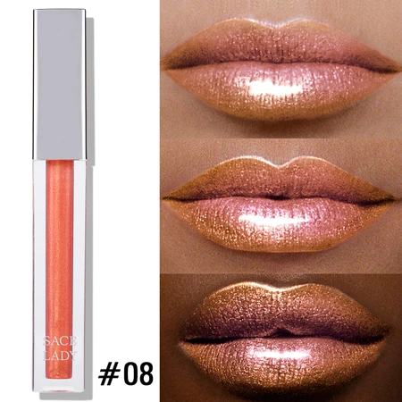 08 Orange SACE LADY блеск для губ Лак для макияжа Гладкий сборный интенсивный блеск для губ красота Сексуальный макияж увлажняющая косметика - Цвет: 08 Orange