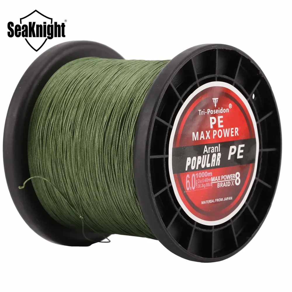 SeaKnight Марка 1000 м 8 Пряди Плетеные Лески 20 100LB PE Сильный Multifilament Карп Рыбалка Соленой