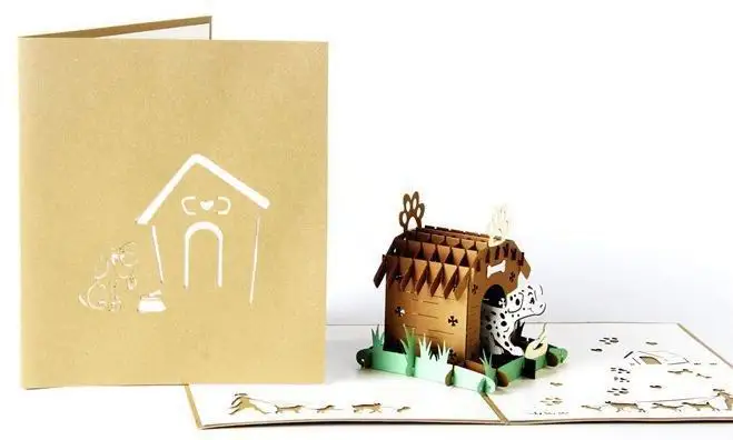 3D далматинский дом всплывающая карта на день рождения творческий фестиваль