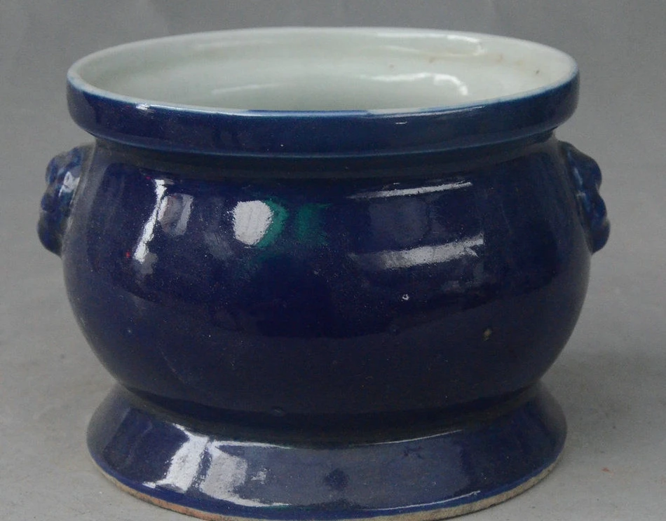 6 &quotСтарый китайский буддистский храм фарфор Foo Собака Лев Статуя благовония