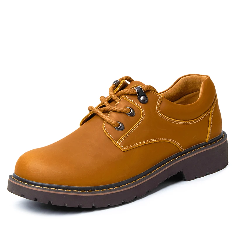 2018 Brand Men's Boots Mens Shoes 45 Man Casual Genuine Leather Dr Martins Retro Black male Work Safety Tool Shoe autumn |