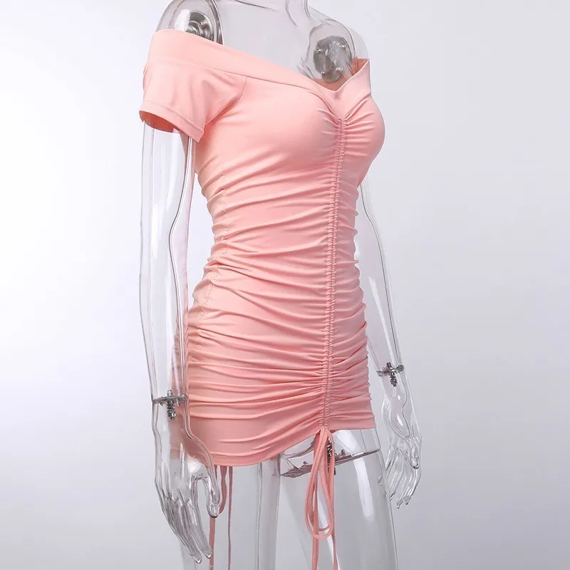 Thereadict облегающее Бандажное платье с завязками женское летнее мини-платье