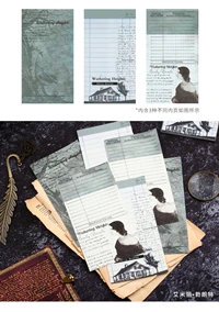 4 Mo. Card винтажная рукопись записная книжка бумага для выпечки сообщение Примечание - Цвет: 4