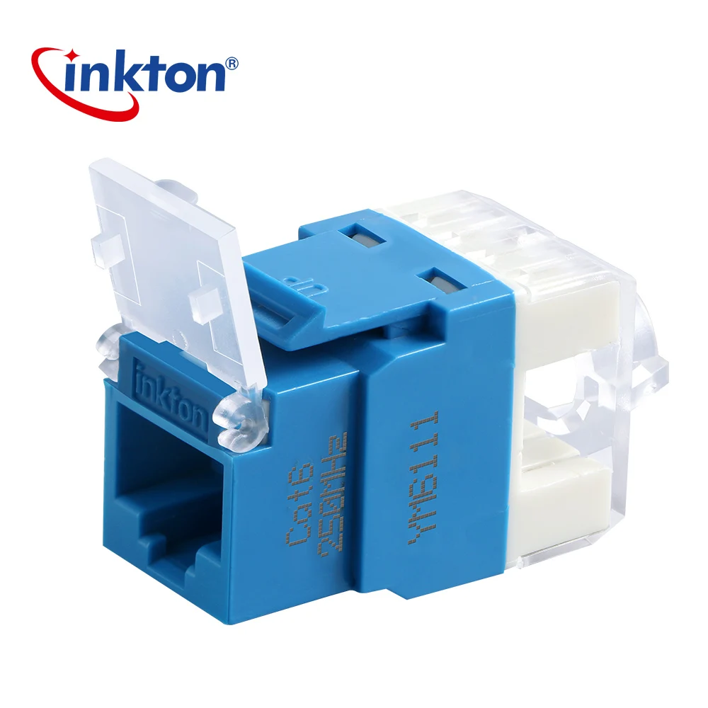 Inkton неэкранированный сквозной UTP Cat6 Keystone Jack RJ45 разъем позолоченный модуль