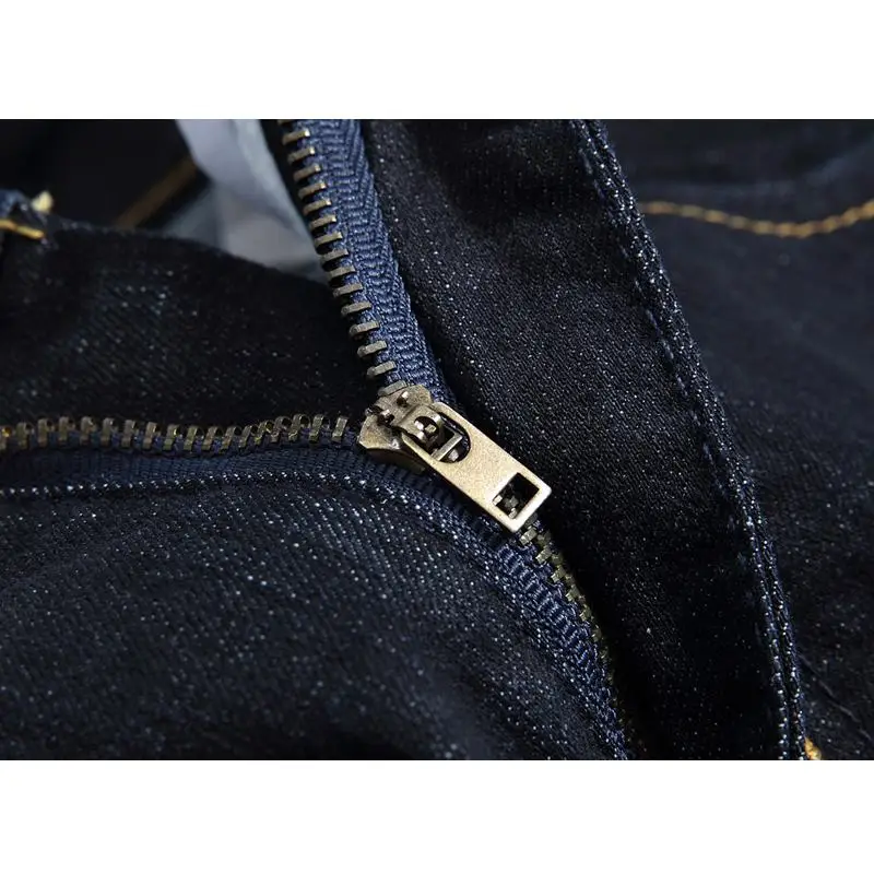 Модные мужские джинсовые длинные брюки на осень 2018 повседневные однотонные