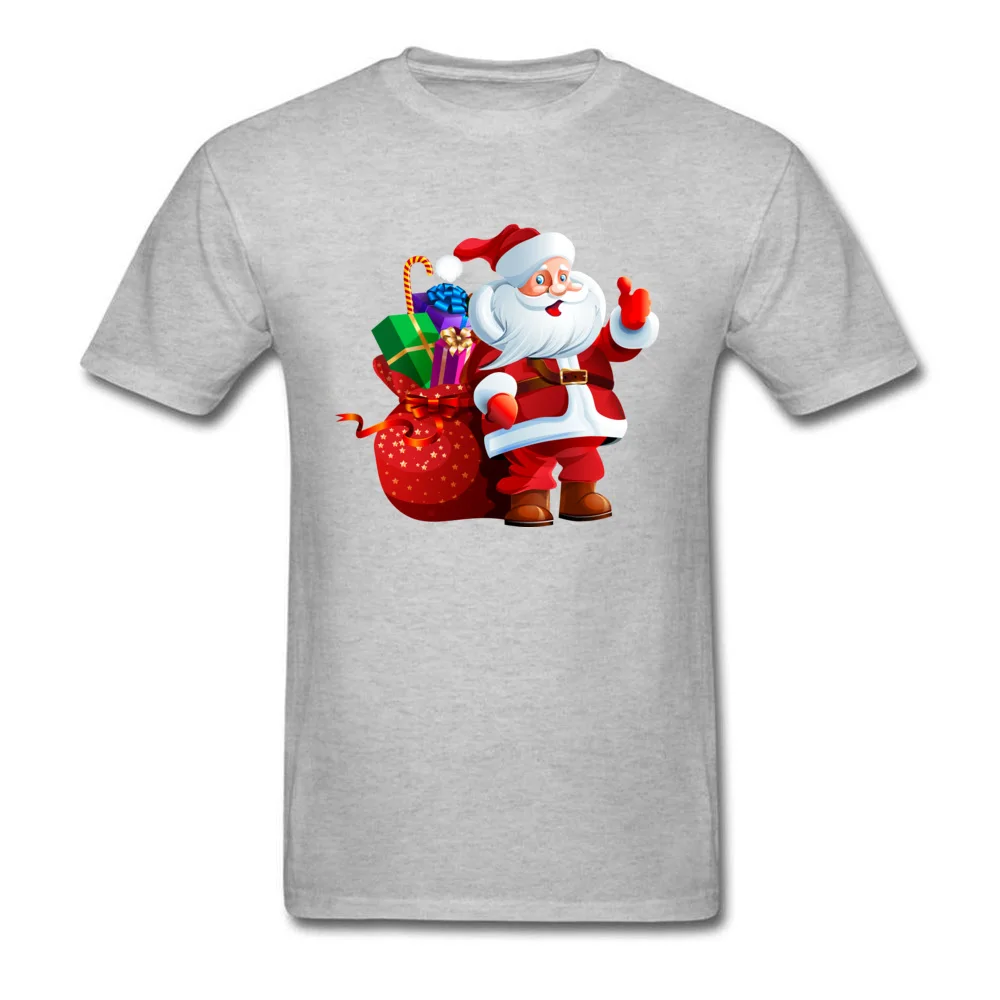 Футболка с принтом Санта Клауса 2018 подарок на Рождество Мужская черная футболка