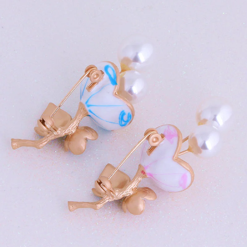 Женская эмалированная брошь с искусственным жемчугом|enamel brooch pin|pins for womenbrooch pins women