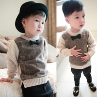 dfxd spring autumn 2017 casual baby girls boys sweaters and pullovers kids clothing long sleeve bowknot sweater coat 2 7 years