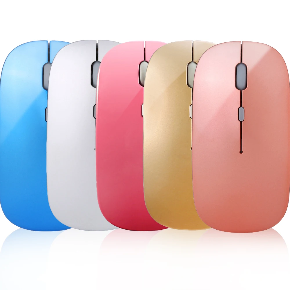 Беспроводная мышь компьютер Bluetooth ультра-тонкий тихий ПК перезаряжаемая