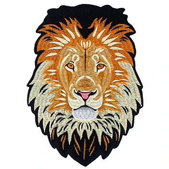 lion 1256 Леопардовая Собака Лев волк вышивка гладить на вышивать на пачках аппликация на одежду шляпа своими руками Пальто Аксессуары для футболок животное тканевая наклейка - Цвет: lion 1256
