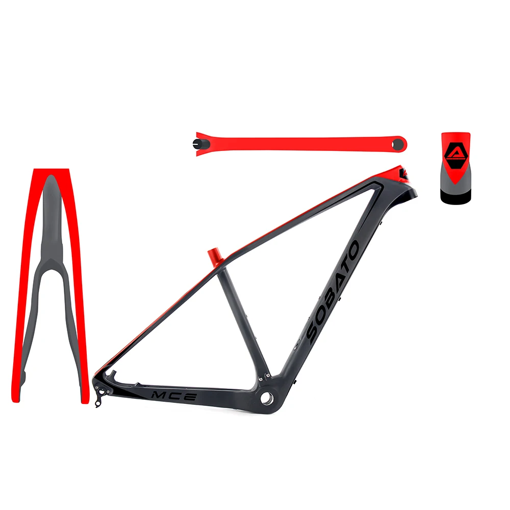 2017 SOBATO новый дизайн через ось/axel 142*12 карбоновая mtb рама или концентратор
