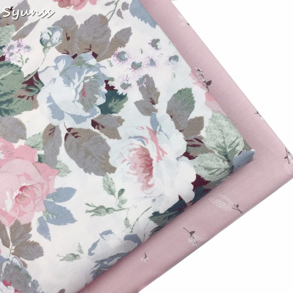 Розового цвета с рисунком в виде пионов на метр хлопчатобумажной ткани сделай