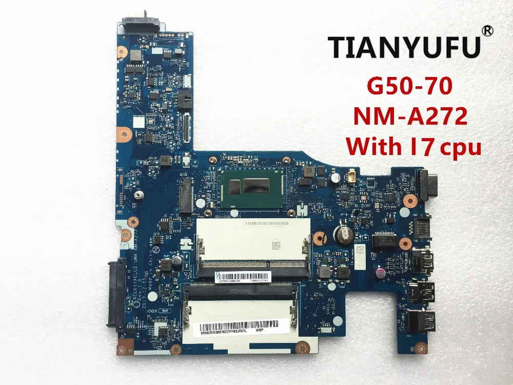 Материнская плата для ноутбука ACLU1/ACLU2 NM-A272 материнская Lenovo G50-70 системная с