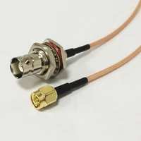 100pc new arrivals sma male plug connector switch bnc female jack convertor rg316 wholesale fast ship 15cm 6 adapter
