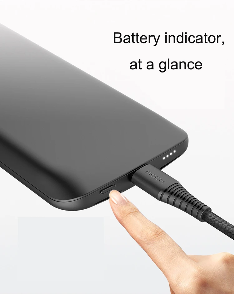 Rock power Bank зарядное устройство чехол для Apple Iphone 6 6s 7 8 задняя крышка батарейного отсека Tpu+ pc 6000mah зарядный чехол