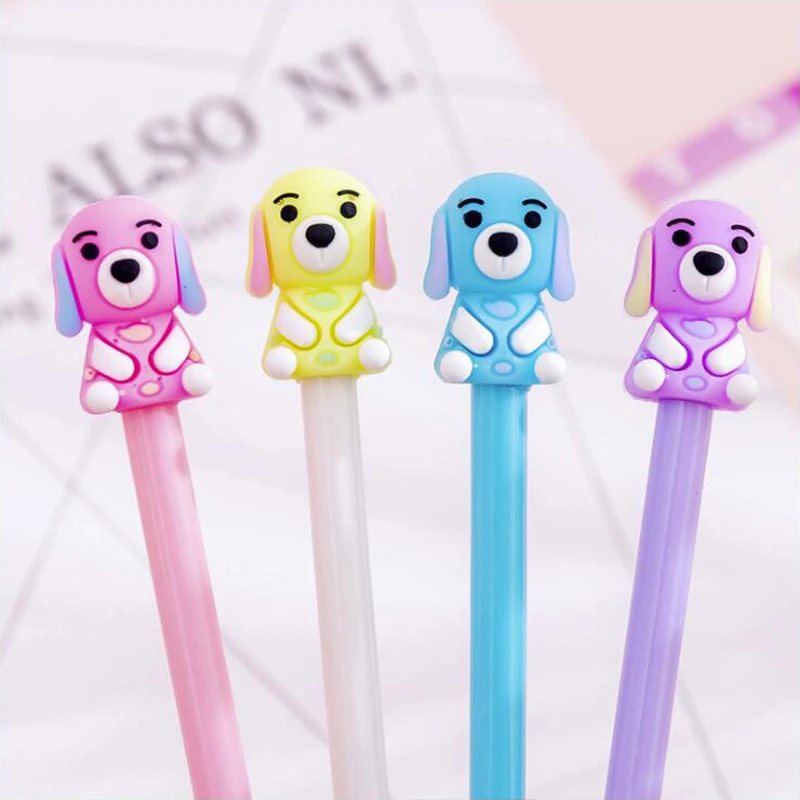 Цветная гелевая ручка для собаки из мультфильма канцелярские принадлежности