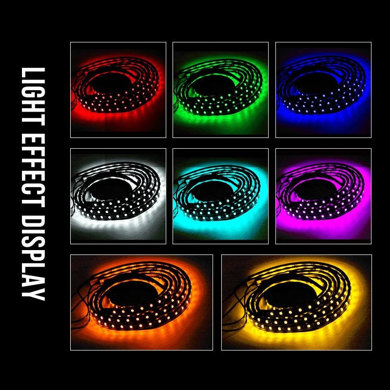 Carsty удаленного Управление 90/120 см автомобиль RGB Светодиодные ленты светодиодный