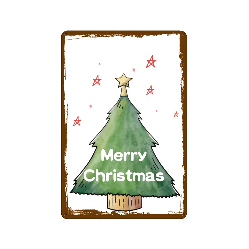 D Merry Christmas домашняя доска потертый шикарный металлический знак бар кафе фермерский дом декоративные тарелки наклейки на стену металлическая живопись Декор MN63 - Цвет: D