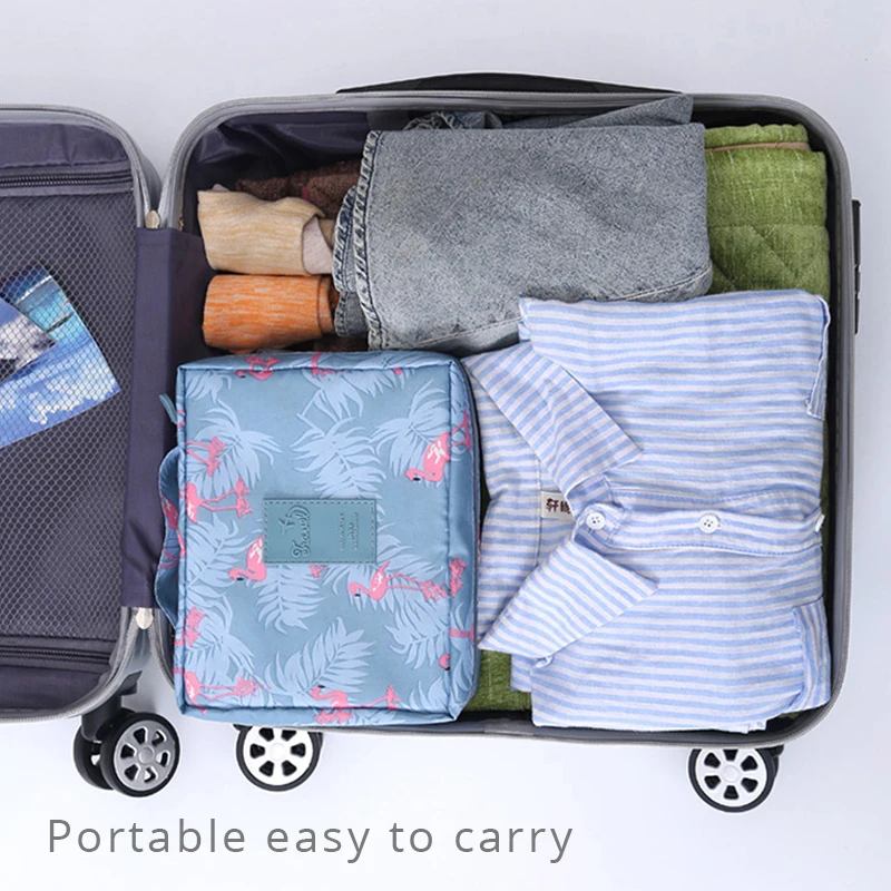 Многофункциональная Водонепроницаемая дорожная косметичка с фламинго женские