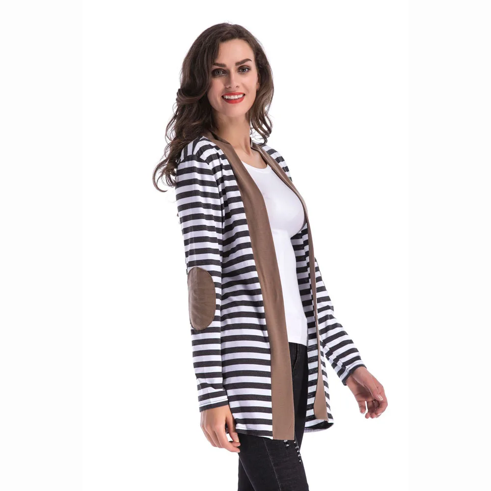 Осень 2018 тонкий Свободный кардиган с длинным рукавом женская верхняя одежда в