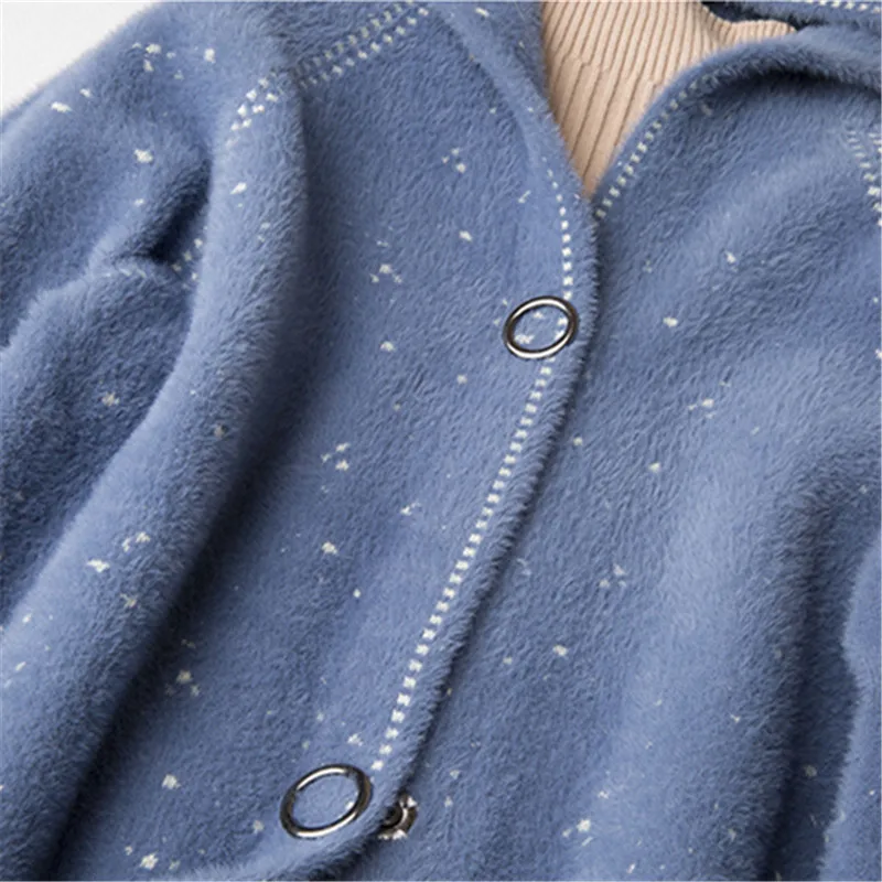 Осень Зима Новый норковый кашемировый длинный свитер женский кардиган с