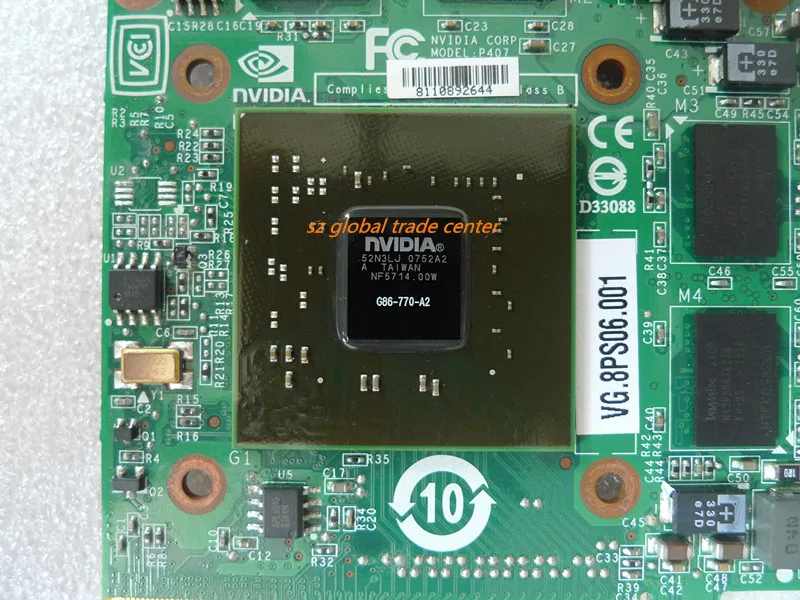 Для Acer Aspire 5520G 4520G 7520 7720G ноутбук nVidia GeForce 8600GS 8600 м GS MXM DDR2 256MB G86-770-A2 графической