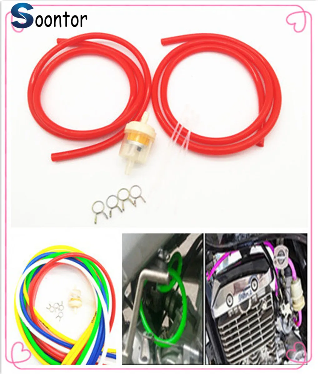 

1 м 2 м Мотоциклетный топливный шланг масляная трубка фильтр трубопровод резиновая линия для YAMAHA TTR600 XT250X TRICKER DT230LANZA TRX850