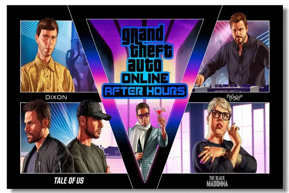 На заказ на холсте художественные обои из игры GTA 5 в нерабочее время росписи